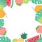 Pastel color fruity summer background