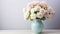 Pastel Color Scheme: Charming Vignettes Of Flowering Dahlias In A Minimalist Vase