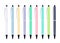 Pastel colored automatic ballpoint pens