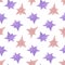 Pastel colored Christmas stars repeat pattern on white background, symbol of holiday and family celebrations, simple