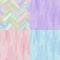 Pastel colored realistic wooden floor parquet seamless patterns set, vector