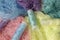 Pastel Colored Sewing thread rolls background