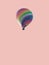 Pastel colorful balloon isolate pink pastel texture background