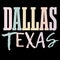 Pastel Colorful gradient Dallas Texas text