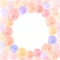 pastel colorful rose watercolor with space circle
