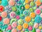 Pastel colors cupcakes background art food made effect easter themed