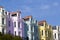 Pastel coloured guest houses, Tenby, Pembrokeshire, Wales, UK