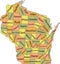 Pastel counties map of Wisconsin, USA