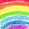 Pastel crayon painted rainbow, image