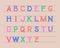 Pastel cut out kids capital letter collection