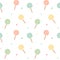 Pastel cute lollipop seamless pattern background illustration