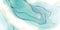Pastel cyan mint liquid marble watercolor background with wavy lines and brush stains. Teal turquoise marbled alcohol