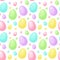 Pastel Easter Eggs Seamless Background