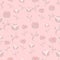 Pastel Floral Pattern In Pink And Grey