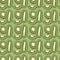 Pastel green abstract seamless pattern with doodle kiwi elements. Decorative organic fresh food ornament