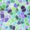 Pastel green and purple marble irregular stony mosaic seamless pattern texture background with white grout