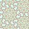 Pastel kaleidoscope background. Continuous pattern composed of colorful abstract elements