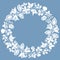 Pastel laurel wreath white vector frame