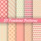 Pastel loving wedding vector seamless patterns