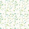 Pastel messy dots on white background. Green festive seamless pattern with round shapes.
