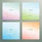 Pastel modern background set with square text