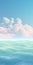 Pastel Ocean Landscape Rendered In Maya For Minimal Wallpaper