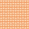 Pastel orange seamless hearts on orange background