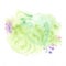 Pastel paint splash watercolor background for festive design