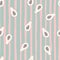 Pastel palette seamless organic pattern with simple avocado half sapes. Random located light fruits on background with pink strips