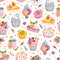 Pastel pastry for Halloween party pattern