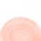 Pastel pink abstract hand painted half circle on white background.