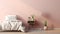 Pastel Pink Bedroom: Tranquil Still Life With Subtle Chromatism