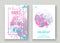 Pastel pink cyan explosion paint splatter artistic cover design.