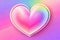 Pastel pink rainbow gradient heart background