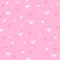 Pastel pink ribbon, heart, doodle elements background, template, banner, fabric print, notepad