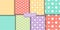 Pastel polkadot seamless pattern collection