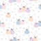 Pastel Pumpkin Seamless Pattern. Design pattern.