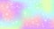 Pastel rainbow background with soap bubbles. Fantasy neon unicorn pattern. Bright multicolored sky with stars. Vector