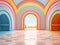 pastel rainbow colors background useful for photography kids placement , empty in the middle, pastel colors,