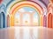 pastel rainbow colors background useful for photography kids placement , empty in the middle, pastel colors,