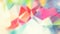 Pastel Rainbow Distressed Polygon Pattern Background