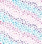 Pastel Rainbow Hearts Diagonal Vector Pattern