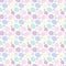 Pastel random shapes abstract pattern background, vector repeat