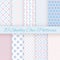 Pastel retro different vector seamless patterns