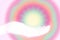 Pastel retro, pink, green, orange healing aura, energy field in hand - grainy gradient background