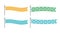 Pastel ribbon banner set. vector illustration