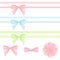 Pastel ribbon and bow collection.