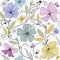 Pastel seamless floral pattern