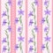 Pastel seamless pattern - delicate flowers lilac Campanulas on a pink background. EPS Vector file