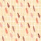 Pastel seamless pattern with tree leafs on pink chequered background. Brown, coral and pink botanic ornament